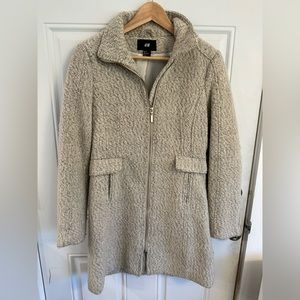 H&M women’s jacquard coat size 8